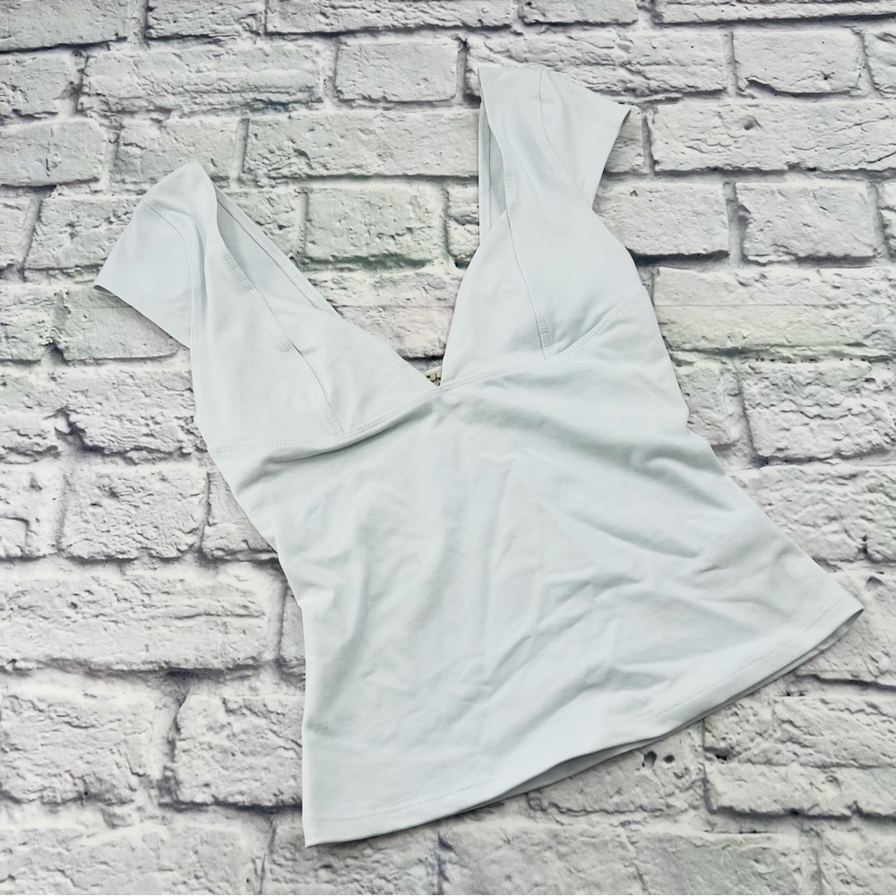 Free People White V-Neck Tank Top
